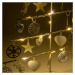 Nexos 64264 Vianočný kovový dekoračný strom - biely, 25 LED, teplá biela