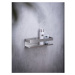Strieborná samodržiaca kúpeľňová polička z nerezovej ocele v matne striebornej farbe Genova – We