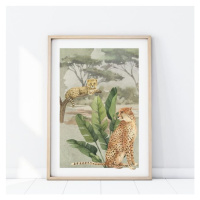 Nástenný safari plagát s motívom gepardov