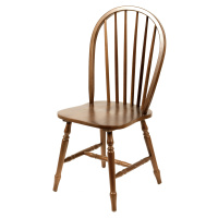 Estila Rustikálna drevená jedálenská stolička Felicita hnedej farby so zaobleným operadlom 88cm