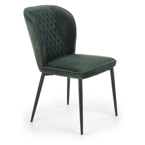 Designová stolička Olivie tmavozelená Halmar