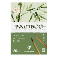 CLAIREFONTAINE BAMBOO - Aquarelový blok s bambusovým papierom A5 (20 listov)