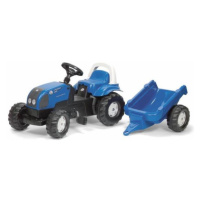 Rollytoys Šliapací traktor Rolly Kid Landini modrý s vlekom