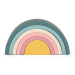 PETITE&MARS Hračka silikónová skladacia TAKE&MATCH Rainbow Misty Green 12m+