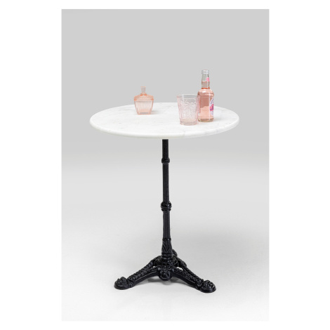 Bistro Kaffeehaus stôl okrúhly biely/čierny Ø60 cm Kare Design