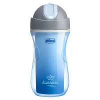 CHICCO Hrnček Sport termo so slamkou modrý 14m+ 266 ml