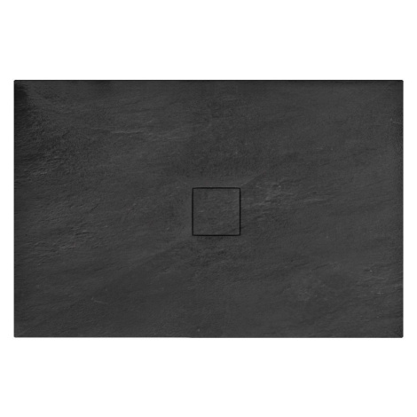 REA - Sprchová vanička Stone 80x120x4 čierna REA-K9602