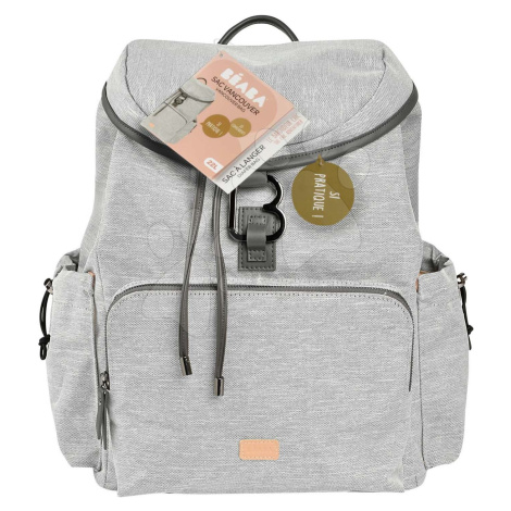 Prebaľovacia taška ako batoh Vancouver Backpack Heather Grey Beaba s doplnkami 22 l objem 42 cm 