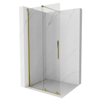 MEXEN/S - Velár posuvné sprchové dvere Walk-in 90, transparent, zlatá 871-090-000-03-50