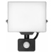 Reflektor PORTO 2 LED 30W bezrámový s PIR senzorom, 2400lm, IP44, 4000K, hliník + polykarb