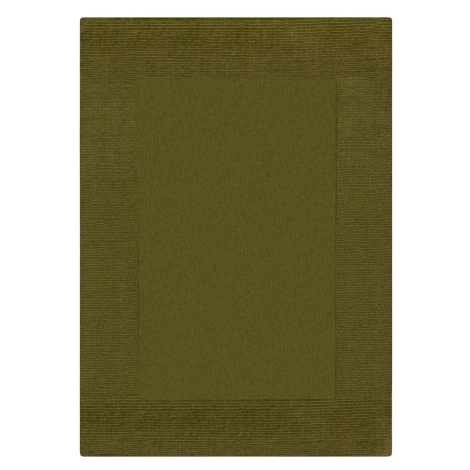 Kusový ručne tkaný koberec Tuscany Textured Wool Border Green Rozmery kobercov: 200x290 Flair Rugs