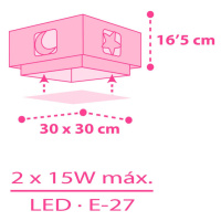 Dalber Moonlight detské svietidlo 1-pl. ružová