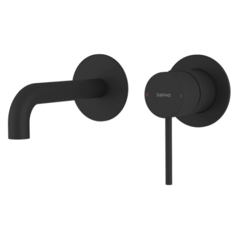 SAPHO - ULTRAMIX 2-prvková podomietková umývadlová batéria 15cm, čierná mat UT118B