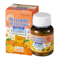 DR.MULLER Müllerove medvedíky® cmúľacie tablety s príchuťou mandarínky a vitamínom C 45 ks