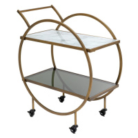 Kovový odkladací stolík na kolieskach Kare Design Loft, výška 85 cm