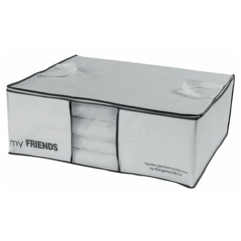 Compactor Úložný box na 2 periny Compactor "My Friends " 58,5 x 68,5 x 25,5 cm, biely polypropyl