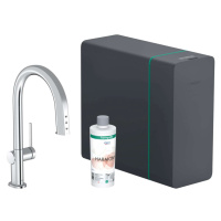 Hansgrohe Aqittura M91 - Drezová batéria s výsuvnou koncovkou, SodaSystem, sBox, chróm 76836000