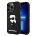 Kryt Karl Lagerfeld iPhone 14 Pro Max 6.7" black hardcase Rubber Ikonik 3D (KLHCP14X3DRKINK)
