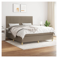 vidaXL Posteľný rám boxspring s matracom sivohned 160x200 cm látka