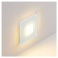 Molto Luce LED vstavané svietidlo Wall R68 Glass SQ, biele, hliník, CCT