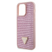 Guess Rhinestones Triangle Metal Logo Kryt pre iPhone 15 Pro Max Pink