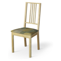 Dekoria Poťah na stoličku Börje, geometrické vzory v zeleno - hnedých farbách, poťah na stoličku