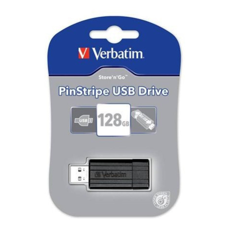 VERBATIM USB Flash Disk Store &#39;n&#39; Go PinStripe 128GB - Black