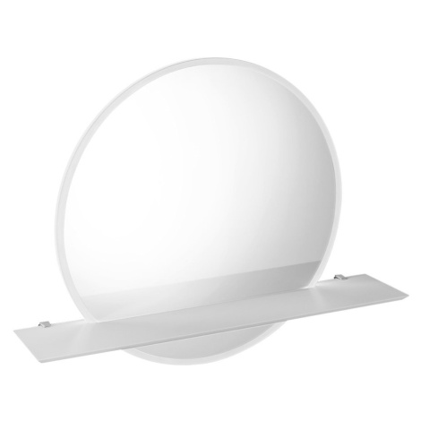 VISO kulaté LED podsvícené zrcadlo pr.60cm s Rockstone policí, bílá mat VS060-01 Sapho
