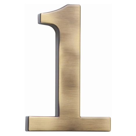 Cobra Číslica 1 - 10 cm, česaný bronz