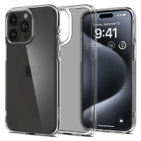 Apple iPhone 15 Pro, Plastový zadný kryt + silikónový rám, Spigen Ultra Hybrid Matte, priesvitný