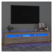 vidaXL TV skrinka s LED svetlami dub sonoma 180x35x40 cm