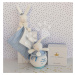 Plyšový zajačik s melódiou Bunny Sailor Music Box Perlidoudou Doudou et Compagnie modrý 14 cm v 