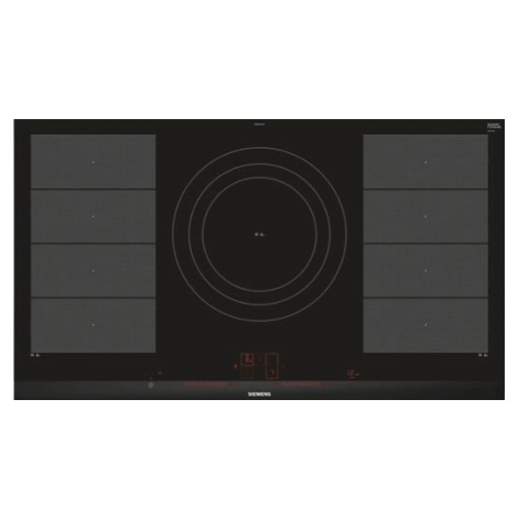 Indukčná varná doska Siemens 90 cm čierna, inštalácia na pracovnú dosku s rámčekom EX975LVV1E