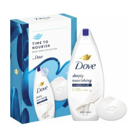 DOVE Time To Nourish Sprchový gél 250ml + Tuhé mydlo 100g darčeková sada