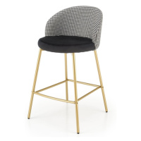 Sconto Barová stolička SCH-113 čierna/biela/zlatá