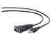 Kabel Cablexpert adapter USB-serial 1,5m 9 pin (com), černý