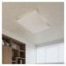 Biele stropné svietidlo s textilným tienidlom 80x105 cm Viva – Nice Lamps