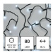 LED vianočná cherry reťaz – guličky, 8 m, vonkajšia aj vnútorná, 6500K, časovač (EMOS)