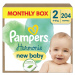 PAMPERS Plienky jednorázové Harmonie Baby veľ. 2, 204 ks, 4kg-8kg