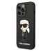 Karl Lagerfeld Liquid Silicone Ikonik NFT Zadný Kryt pre iPhone 15 Pro Max Black