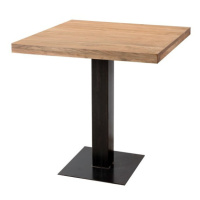 Sconto Jedálenský stôl GURU akácia stone/kov, 70x70 cm