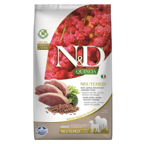 Farmina N&D dog QUINOA (GF) adult mini, neutered, duck, broccoli & asparagus 2,5kg