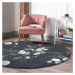 Tmavosivý prateľný okrúhly koberec vhodný pre robotické vysávače ø 120 cm Comfort – Mila Home