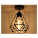 Toolight - Stropná lampa Reno 1xE27 180986D, čierna, OSW-00015