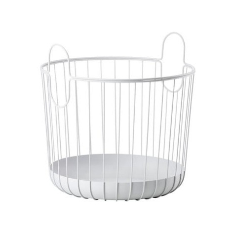 Biely kovový úložný košík Zone Inu, ø 40,6 cm