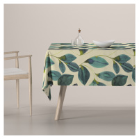 Dekoria Obrus na stôl obdĺžnikový, smaragdovo - zelené listy s fialovým nádychom na plátne, Abig