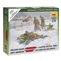 Wargames (WWII) figurky 6220 - Soviet Machine-gun with Crew (Winter Uniform) (1:72)