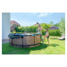 Bazén s filtráciou Stone pool Exit Toys kruhový oceľová konštrukcia 360*122 cm šedý od 6 rokov