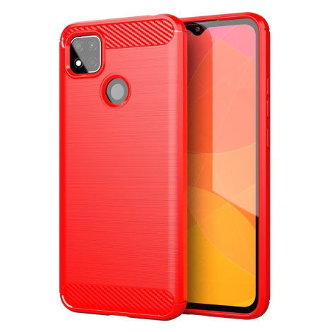 Xiaomi Poco X3 GT, silikónové puzdro, stredne odolné proti nárazu, vzor brúsený karbón, červené