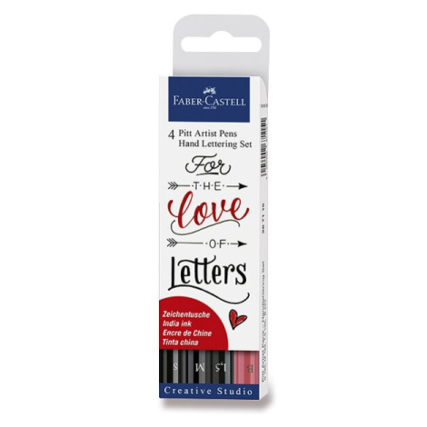 Popisovače Faber-Castell Pitt Artist Pen Hand Lettering - 4 ks